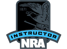 Instructor NRA logo with a screaming eagle backdrop